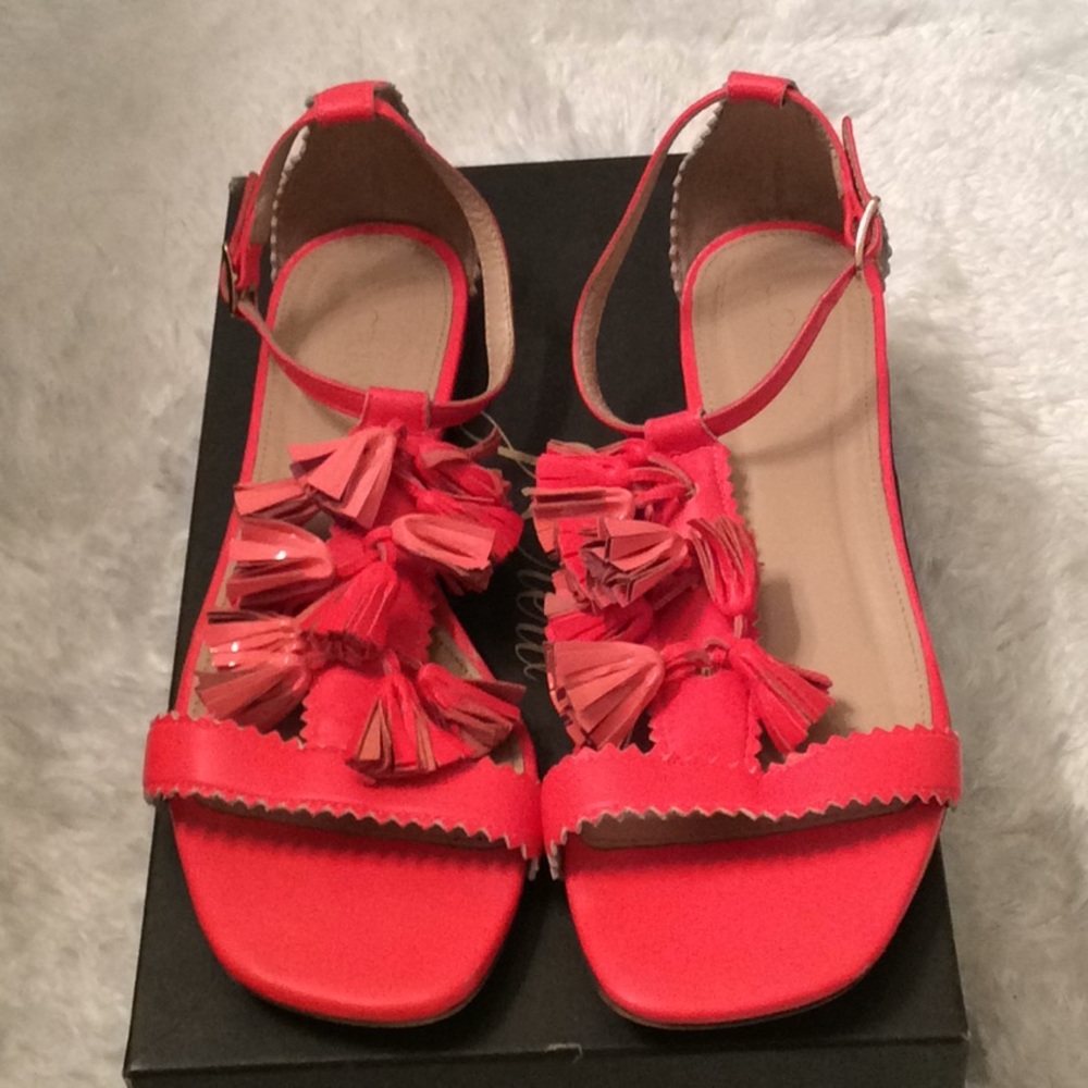 J.Crew Multicolored tassel sandals